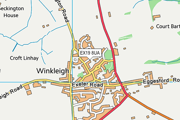EX19 8UA map - OS VectorMap District (Ordnance Survey)