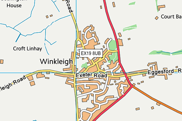 EX19 8UB map - OS VectorMap District (Ordnance Survey)