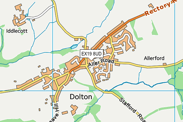 EX19 8UD map - OS VectorMap District (Ordnance Survey)