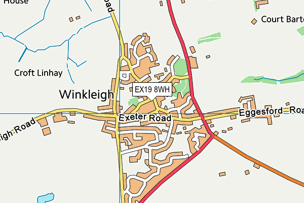 EX19 8WH map - OS VectorMap District (Ordnance Survey)