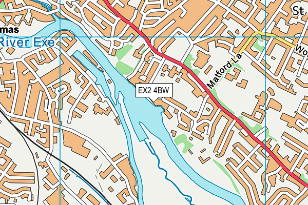 EX2 4BW map - OS VectorMap District (Ordnance Survey)