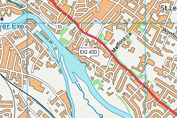 EX2 4DD map - OS VectorMap District (Ordnance Survey)