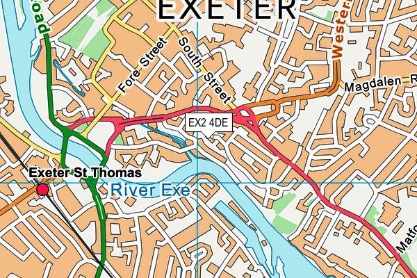 EX2 4DE map - OS VectorMap District (Ordnance Survey)