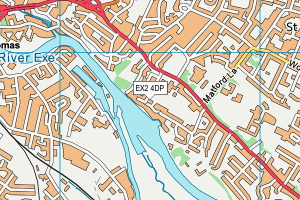 EX2 4DP map - OS VectorMap District (Ordnance Survey)