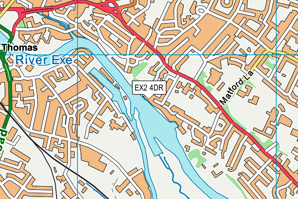 EX2 4DR map - OS VectorMap District (Ordnance Survey)