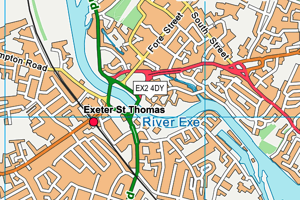 EX2 4DY map - OS VectorMap District (Ordnance Survey)