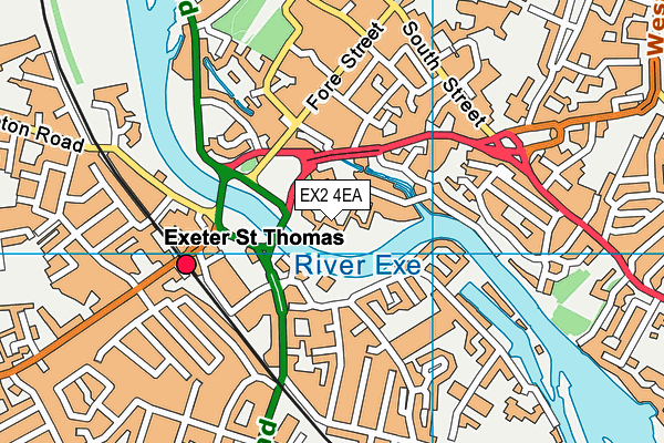 EX2 4EA map - OS VectorMap District (Ordnance Survey)