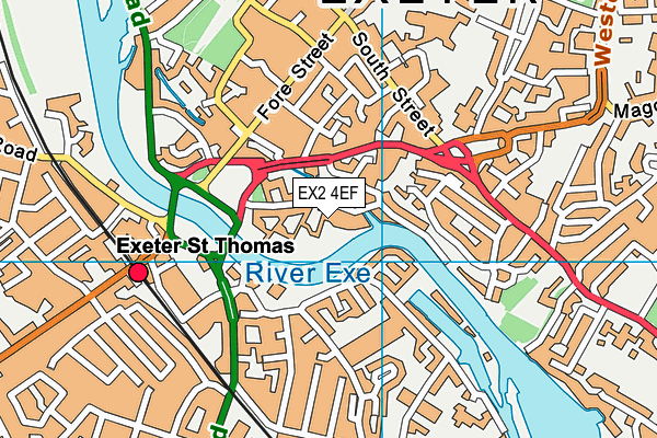 EX2 4EF map - OS VectorMap District (Ordnance Survey)