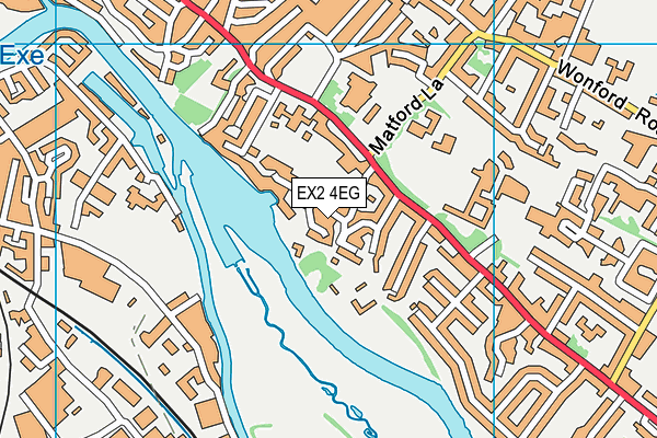 EX2 4EG map - OS VectorMap District (Ordnance Survey)