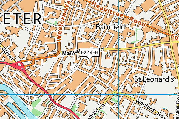 EX2 4EH map - OS VectorMap District (Ordnance Survey)