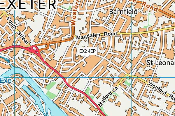 EX2 4EP map - OS VectorMap District (Ordnance Survey)