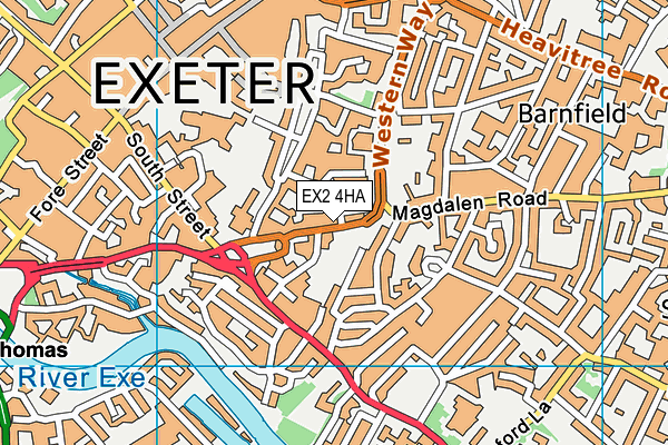 Map of EXETER VASCULAR SERVICES LIMITED at district scale