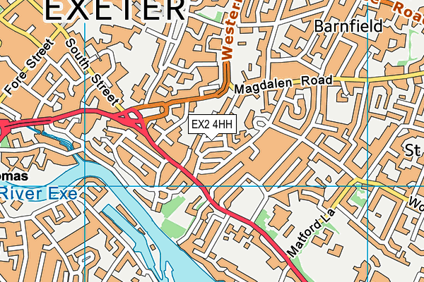 EX2 4HH map - OS VectorMap District (Ordnance Survey)