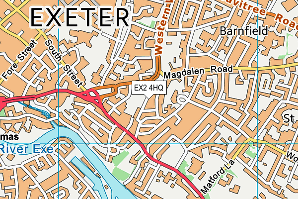 EX2 4HQ map - OS VectorMap District (Ordnance Survey)