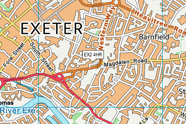 EX2 4HR map - OS VectorMap District (Ordnance Survey)