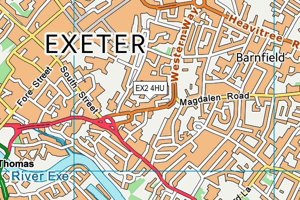 EX2 4HU map - OS VectorMap District (Ordnance Survey)