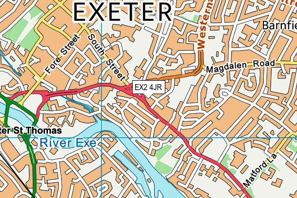 EX2 4JR map - OS VectorMap District (Ordnance Survey)