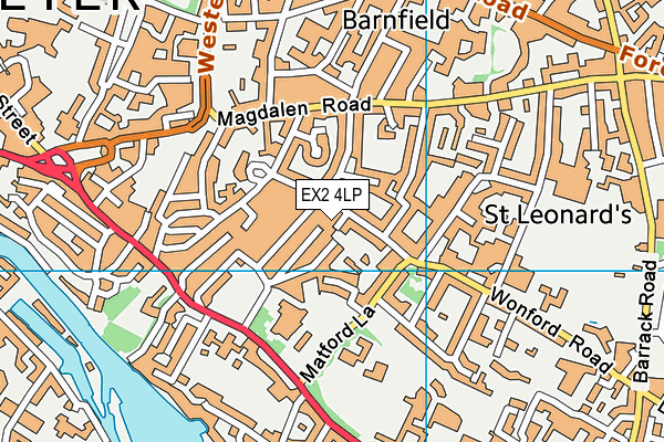 EX2 4LP map - OS VectorMap District (Ordnance Survey)