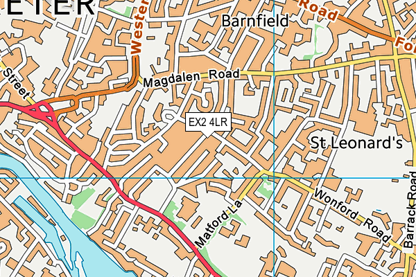 EX2 4LR map - OS VectorMap District (Ordnance Survey)