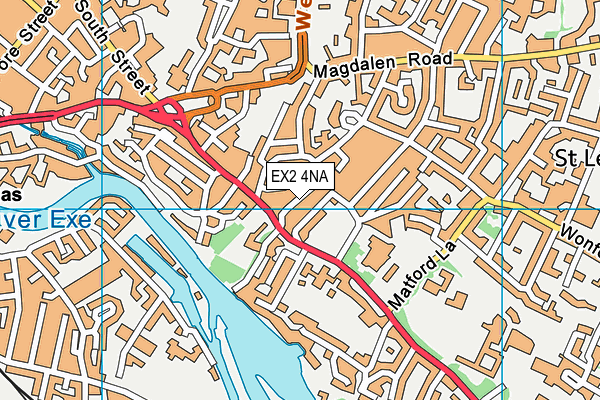 EX2 4NA map - OS VectorMap District (Ordnance Survey)