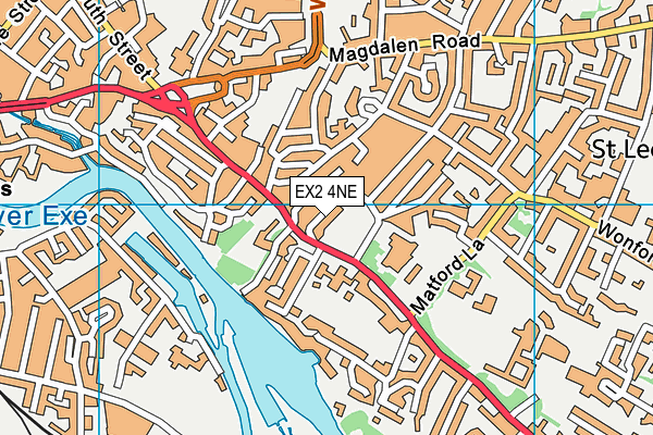 EX2 4NE map - OS VectorMap District (Ordnance Survey)