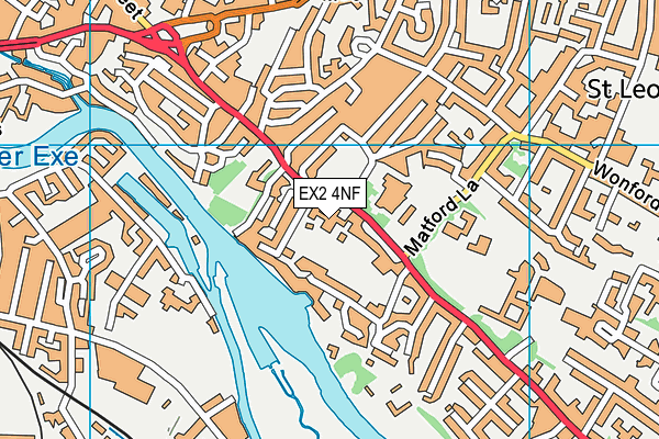 Exeter Royal Academy For Deaf Education (Closed) map (EX2 4NF) - OS VectorMap District (Ordnance Survey)