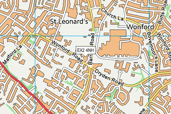 EX2 4NH map - OS VectorMap District (Ordnance Survey)