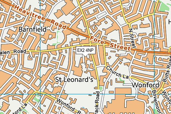 EX2 4NP map - OS VectorMap District (Ordnance Survey)
