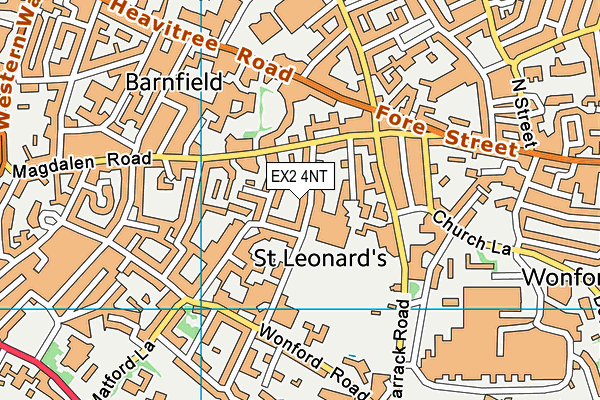 EX2 4NT map - OS VectorMap District (Ordnance Survey)