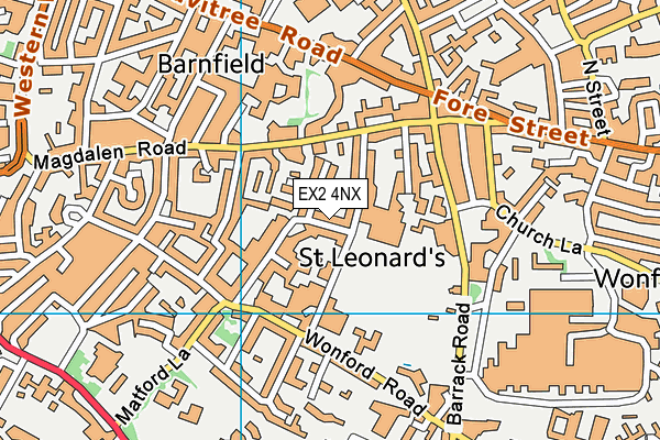 EX2 4NX map - OS VectorMap District (Ordnance Survey)