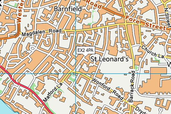 EX2 4PA map - OS VectorMap District (Ordnance Survey)