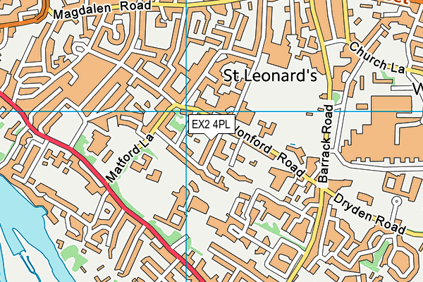 EX2 4PL map - OS VectorMap District (Ordnance Survey)