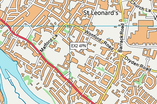 EX2 4PN map - OS VectorMap District (Ordnance Survey)