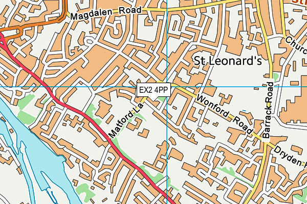 EX2 4PP map - OS VectorMap District (Ordnance Survey)
