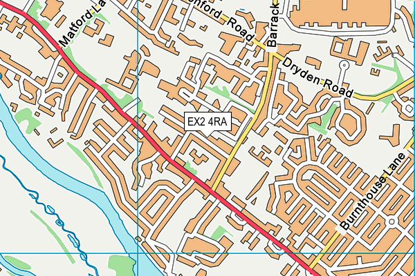 EX2 4RA map - OS VectorMap District (Ordnance Survey)