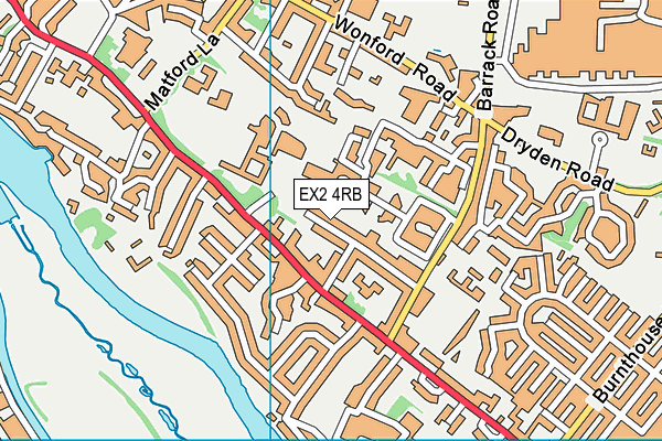 EX2 4RB map - OS VectorMap District (Ordnance Survey)