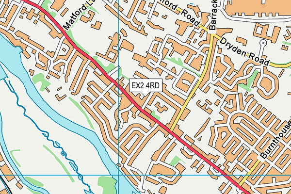 EX2 4RD map - OS VectorMap District (Ordnance Survey)