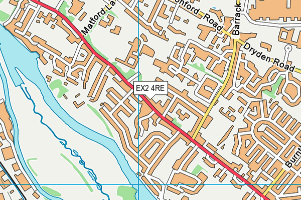 EX2 4RE map - OS VectorMap District (Ordnance Survey)
