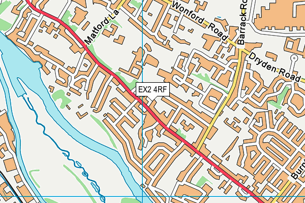 EX2 4RF map - OS VectorMap District (Ordnance Survey)