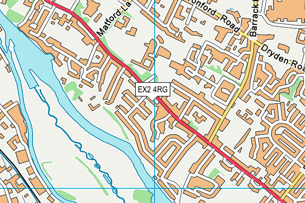 EX2 4RG map - OS VectorMap District (Ordnance Survey)