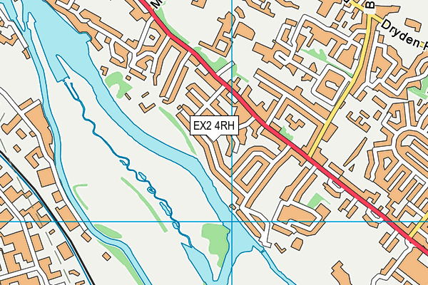 EX2 4RH map - OS VectorMap District (Ordnance Survey)