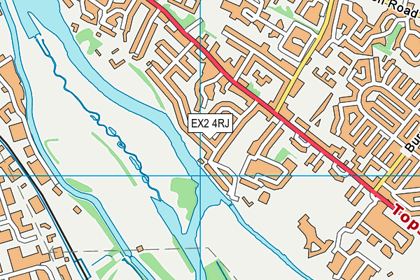 EX2 4RJ map - OS VectorMap District (Ordnance Survey)