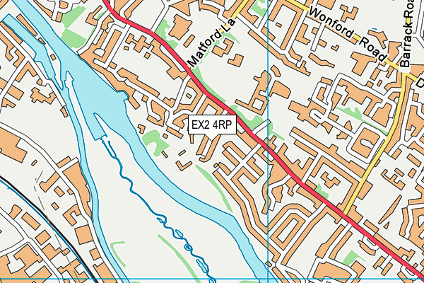 EX2 4RP map - OS VectorMap District (Ordnance Survey)