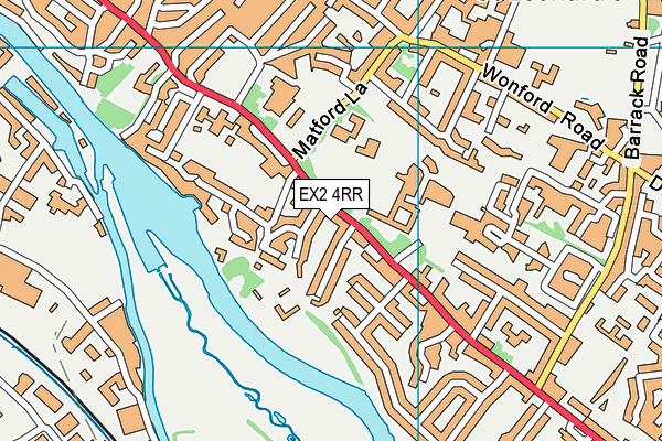 EX2 4RR map - OS VectorMap District (Ordnance Survey)