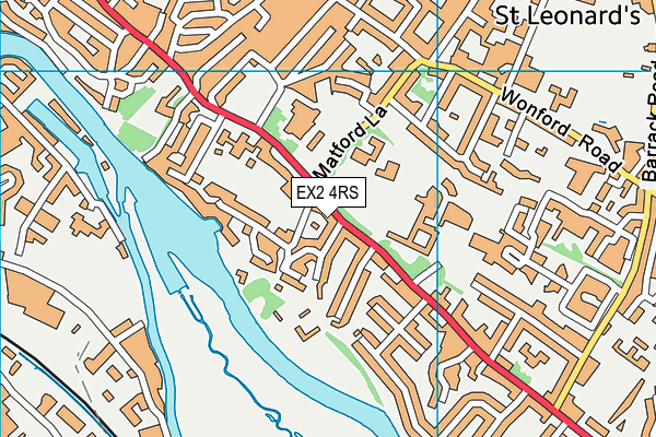 EX2 4RS map - OS VectorMap District (Ordnance Survey)