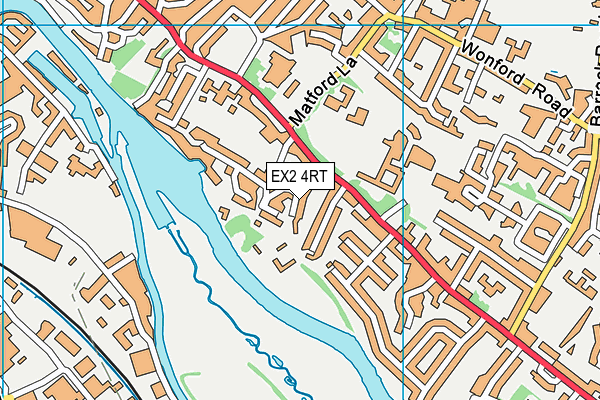 EX2 4RT map - OS VectorMap District (Ordnance Survey)