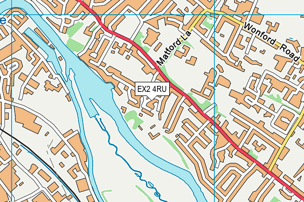 EX2 4RU map - OS VectorMap District (Ordnance Survey)