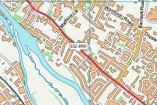 EX2 4RW map - OS VectorMap District (Ordnance Survey)