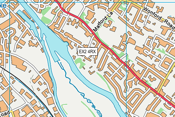 EX2 4RX map - OS VectorMap District (Ordnance Survey)