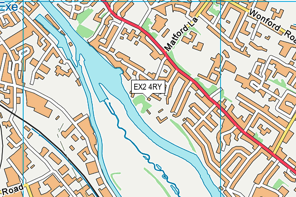 EX2 4RY map - OS VectorMap District (Ordnance Survey)